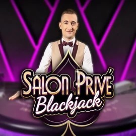 Blackjack Salon Privé slot logo by Ezugi at Pelikaani Casino