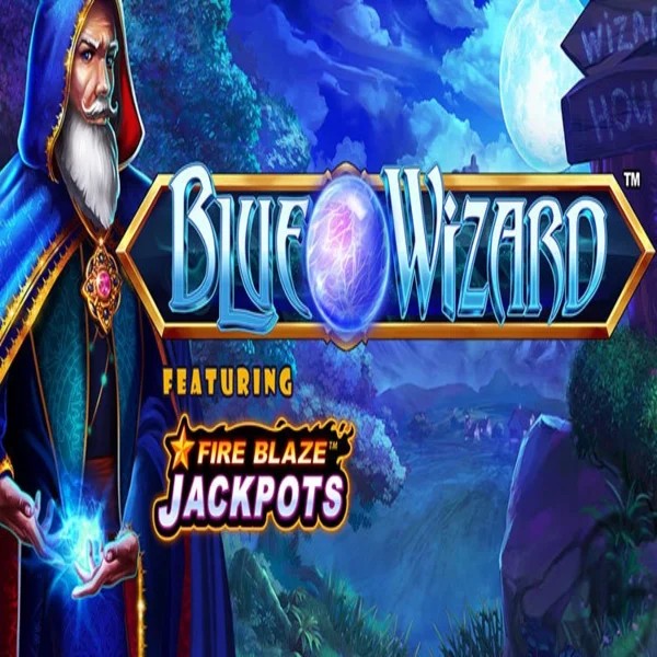Blue Wizard Fire Blaze Jackpots game by Rarestone Gaming – logo hosted on Pelikaani Casino